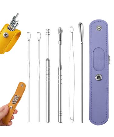 The Most Professional Ear Cleaning Master in 2023 Earwax Cleaner Tool Set Spring Earwax Cleaner Tool Set Ear Cleaner Earwax Removal Kit (Purple)