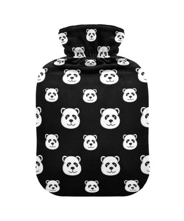 Hot Water Bottles with Cover Cute Panda Hot Water Bag for Pain Relief Sore Muscles Arthritis Hand Foot Warmer 2 Liter