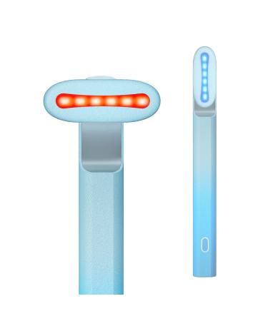 Laduora 5-in-1 Dual Color Facial Wand Single Kit for Face and Neck | Microcurrent Facial Device for Anti-Aging | Advanced Skincare Tool to Lift and Firm Skin. (Turquoise)