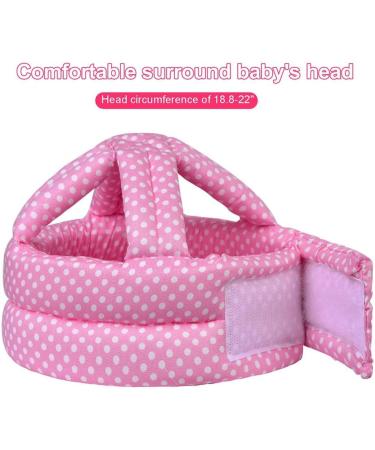 Baby Head Protector & Knee Pads | Infant Safety Helmet & Walking Aid | Pink DOT Design | Ages 6-36 months - Buy Online on GoSupps.com