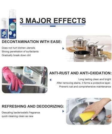 GDSAFS Zoto Cleaning Spray 2023 New North Moon Bubble Cleaner Foam Foaming Heavy Oil Stain Cleaner Rinse-Free Bubble Cleaner All Purpose Stain Remover (30ml-2Pcs) - Buy Online on GoSupps.com