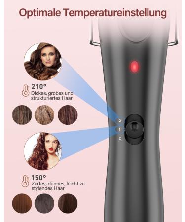 Shop Locken Bars 3 Barrel Curling Iron for Beach Waves - Fast Heating Adjustable Temperature Ceramic - Perfect for Large Curls in Ros gold - Buy Online on GoSupps.com