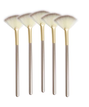 Fan brush cosmetics make-up cosmetic multi use masker acid applicator voor glycolzuur peel masques chemical peel Brush pack van 5 - Buy Online on GoSupps.com