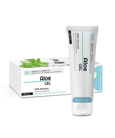 Paladin Pharma Sanavita Aloe Gel Pure Aloe Juice 100% Organic Waterless Dermatologically Tested Made in Italy 150 ml