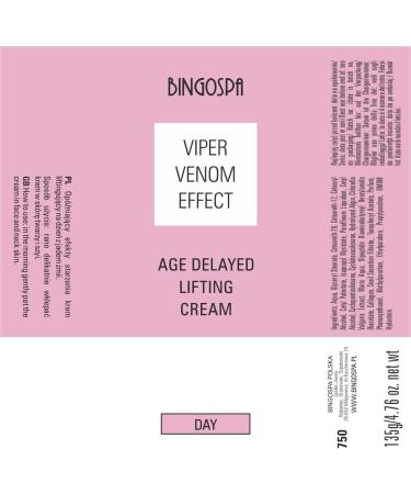 Viper Venom Effect AntiAging Anti Wrinkle Day Cream 135 g BINGOSPA - Buy Online on GoSupps.com