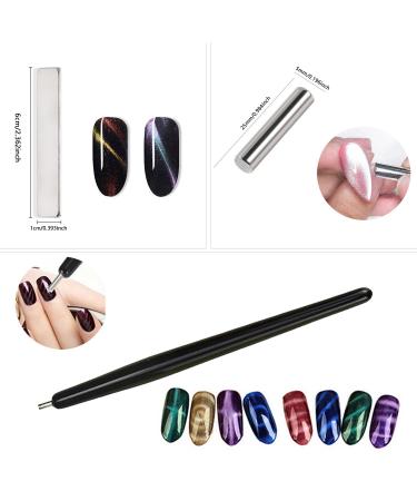 Buy DANNEASY 8pcs Cat Eye Nail Magnet Set - Strong Magnetic Gel Polish Tools for Stunning Nail Art - International Shipping Available - Buy Online on GoSupps.com