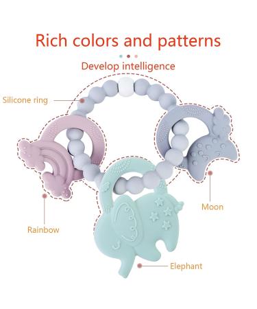 Elephant Silicone Baby Teething Toy | Chew & Sucking Relief for Infants & Toddlers - Buy Online on GoSupps.com