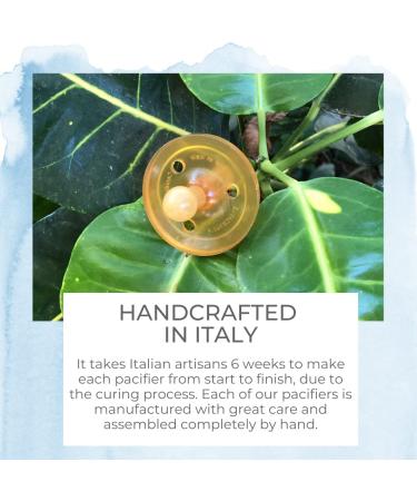 Newborn Pacifier - Shorter Nipple for Small Preemie Babies - 100% Natural Rubber - BPA-Free - Handcrafted in Italy - 1-Pack - Buy Online on GoSupps.com