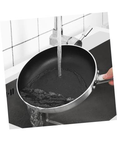 Zerodeko Flat Skillet Cooking Tool 1 PC Aluminum Steak Skillet Tool Universal Flat Bottom Wok Frying Pot Silver 39.5X20CM - Buy Online on GoSupps.com