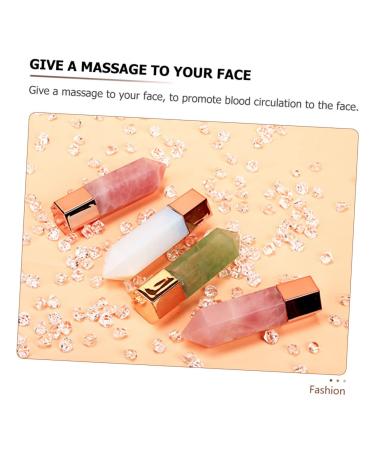 FRCOLOR 2 Pcs Mini Massage Essential Oil Roller Bottles & Facial Scraping Tool Pink Gemstone Perfume Sample Vials (9.35x5cm) - Perfect for International Shipping - Buy Online on GoSupps.com