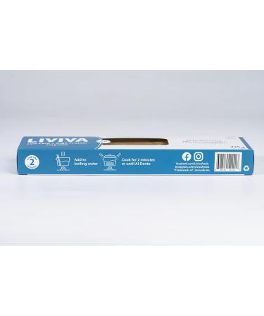 LIVIVA Low Carb High Protein KETO Linguine Pasta - 27g of Protein 8g Net Carbs Diabetic-Friendly - Made with Pea Protein Mulberry Leaf and Konjac (Pack of 4) Pack of 4 - Linguine 225g (Pack of 4) - Buy Online on GoSupps.com