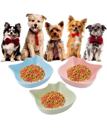 3 Pcs Cat Feeding Bowls Anti Slip Multipurpose Cat Food Bowls Plastic & Cute Pet Bowl Cat Dish for Wet Food and Water Cat Bowls for Indoor Cats Kittens Puppies (Three color A cat's paw) Three color A cat's paw - Buy Online on GoSupps.com