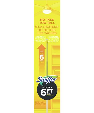 Swiffer® Dusters 77326 Heavy-Duty 6' Super Extender Handle Starter Kit with  4 Duster Cloth Refills