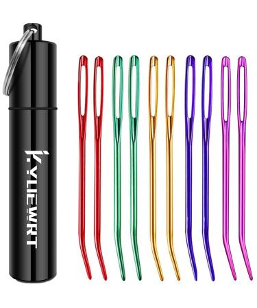 KYUEWRT 10Pcs Yarn Darning Tapestry Needle,Large Big Eye Weaving Needle Bent Needles with Aluminum Storage Tube - Buy Online on GoSupps.com