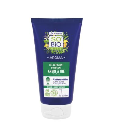 SO'BiO tic - Gel exfoliant purifiant Arbre th - Peau imperfections - Tube de 150 ml