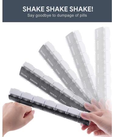 Fullicon Weekly Pill Organizer 7 Day Travel Pill Box for Vitamins & Supplements - Easy Open Pill Case - Buy Online on GoSupps.com