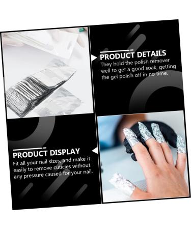  FRCOLOR FRCOLOR 300 Sheets Nail Polish Remover Wraps with Cotton Nail Film Nail Clips Aluminium Mineral Film - Buy Online on GoSupps.com