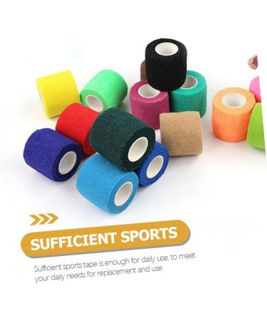 24 Rolls Sports Tape - Kinesiology Tapes for Hand Wrist & Ankle | Athletic Muscle Relief & Cohesive Vet Tapes for Fitness - Buy Online on GoSupps.com