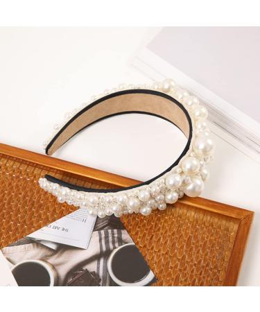 Wiwpar Pearl Headband - Elegant White Bridal Hair Hoop for Women/Girls (Style 2) - Buy Online on GoSupps.com