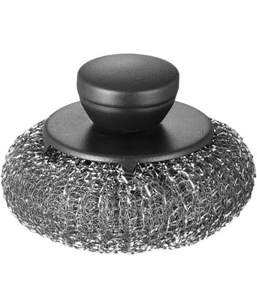 Stainless Steel Scrubber - Stainless Steel Scrubber Dish Brush Portable Metal Scrubber Pot Scrubbers for Iron Pots Barbecue Grills Black - Buy Online on GoSupps.com