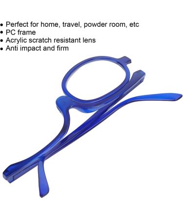 Buy Fashionable Magnifying Makeup Glasses - Blue Flip Down Lens (+4.00) for Perfect Eye Makeup | International Shipping Available - Buy Online on GoSupps.com