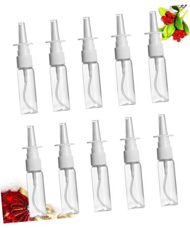 Beavorty 10pcs Transparent Cosmetic Spray Bottles - Nasal Mist Atomizers for Sinus Rinse - Travel-Sized Containers for Saline Solution - 13x2.5cm - Buy Online on GoSupps.com