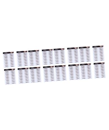 FOMIYES 16 Pcs Eyebrow Stickers Make up Kit Brow Shaper Stencil 6d Hair-like Eyebrows Stickers Makeup Tools