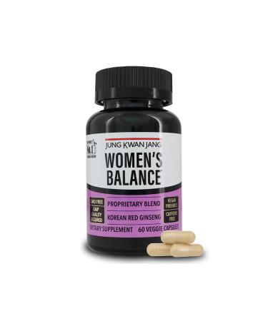 JUNG KWAN JANG Women's Balance with Korean Red Ginseng for Energy Level, Digestive System, and Cognitive Health Supplement, 60 Capsules
