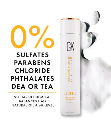 Global Keratin Balancing Shampoo 10.1 Fl Oz - For Dry, Damaged, Oily & Color Treated Hair - pH Restoring, Sulfate-Paraben Free Formula - Daily Deep Cleanser - Buy Online on GoSupps.com