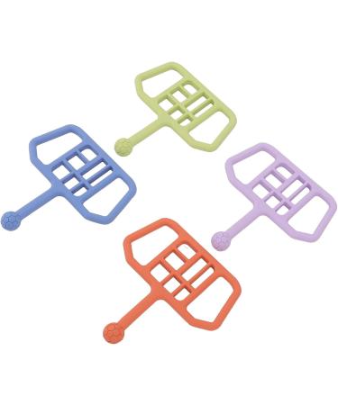 Alomejor Silicone Baby Bite Ring Toys - 4 Pack Infant Teething Relief & Soothing Rings - Buy Online on GoSupps.com