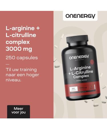 Be Healthy Group doo Larginine + Lcitrulline complex 3000 mg 250 capsules High amino acid content Increases energy Accelerates recovery Before and after exercise - Buy Online on GoSupps.com