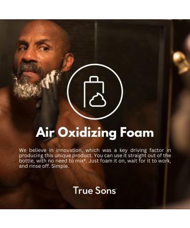 True Sons Instant Hair Dye Booster Kit for Men - True Black (1.75 oz) - 4-6 Applications - Natural Look for Mustache, Beard & Grey Hair - Buy Online on GoSupps.com