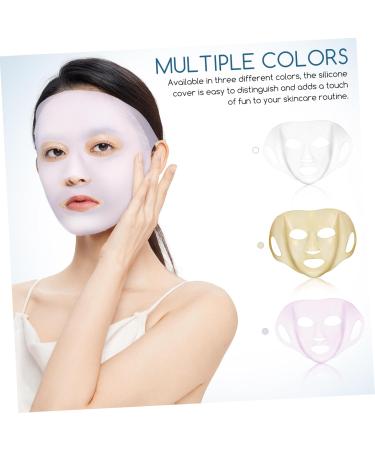 Beaupretty 3 pi ces Masques Visage Silicone R utilisables Couvre-masque Hydratant Anti- vaporation Confortable - Buy Online on GoSupps.com