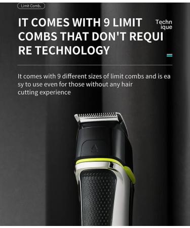 Pro Hair Clipper Hair Clipper Rechargeable 5-in-1 Barber Tool Set Electric Hair Clippers for Waterproof Carving and Shaving(KIT) - Buy Online on GoSupps.com