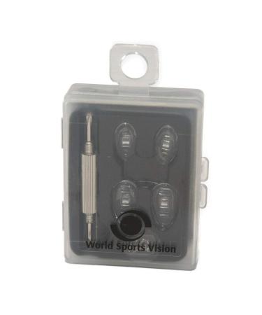 Glasses Repair set for screwable nose pads for glasses frames glasses with flat head/cross slot screwdriver 6 screws and 2 pairs of silicone nose pads in 2 different sizes included