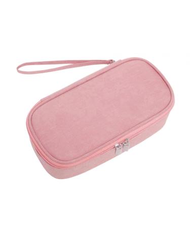 Perfeclan cooler travel case travel bag oxford large capacity cool and waterproof isolated mini pack isolated carrying bag for pins pink