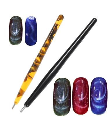 WOKOTO 5Pcs Nail Magnet Tool Set - Double Head Flower Design Pens & Strong Magnet Stick for Cat Eye Gel Polish - Nail Art Essential (MJB076) - Buy Online on GoSupps.com