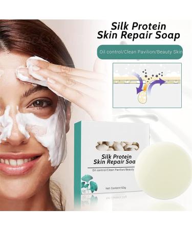  Chagoo Flysmus Silk Protein Melanin Fading Soap 60g Collagen Milk Whitening Soap Natural Skin Repair Facial and Body Soap (3pcs) - Buy Online on GoSupps.com