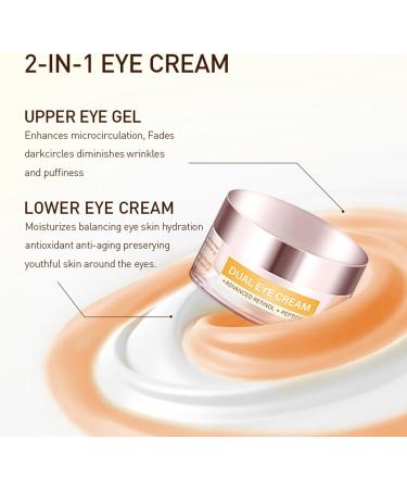 Eye Cream with Advanced Retinol + Peptides + Caffeine for Puffy Eyes and Dark Circles Wrinkles Anti Aging Under Eye Bags Treatment Instant Tightener Fragrance Free (1*set) - Buy Online on GoSupps.com