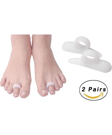 4x Silicone Gel Toe Separator for Hammer Toe & Hallux Valgus Correction | Comfortable Foot Pain Relief - Buy Online on GoSupps.com