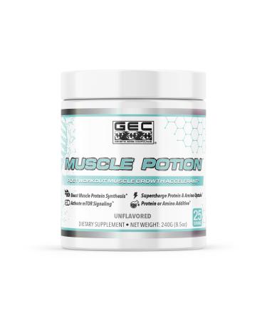 Genetic Edge Compounds GEC Muscle Potion Creatine Monohydrate Powder (5000mg) with L-Leucine (2500mg) & Velositol (2000mg) Post Workout Muscle Growth Supplement Unflavored 30 Servings