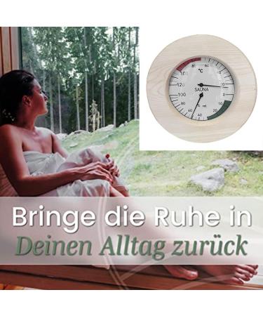 Xptieeck Wooden Sauna Thermometer & Hygrometer - High-Temperature Analog Thermometer | Noble Sauna Accessory Set - Buy Online on GoSupps.com