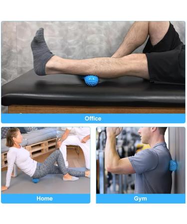 Uraqt Fascia Ball Set - Hard Hedgehog Massage Balls for Muscle Tension Relief | Blue Massage Balls for Feet Back & Neck - Buy Online on GoSupps.com