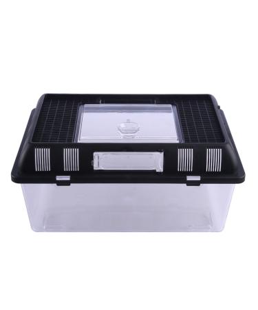 Breeding Box Petforu Crawler Jar Small Reptile Feeding Box Portable Plastic - Rectangle S