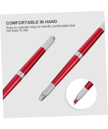 Angoily Microblading Manual Alloy Supply Eyebrow Pen Aluminium Make Embroidered 14.2x0.9cm Red - Buy Online on GoSupps.com