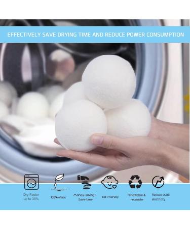 Wool Dryer Balls - Natural Fabric Softener | Reusable & Eco-Friendly | Reduces Wrinkles & Drying Time (Pack of 6 - Buy Online on GoSupps.com