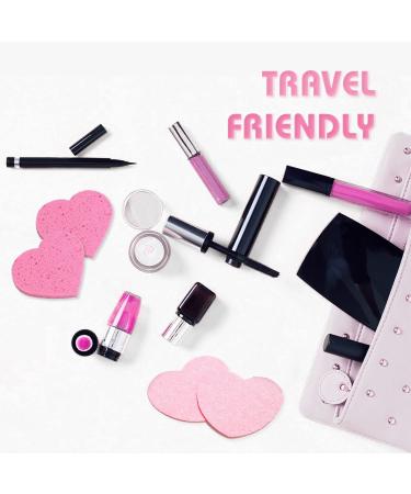 60-Count Cellulose Facial Sponges for Cleansing & Exfoliation | Natural Spa Sponges for Makeup Removal | Heart Shape Reusable Sponges - Buy Online on GoSupps.com