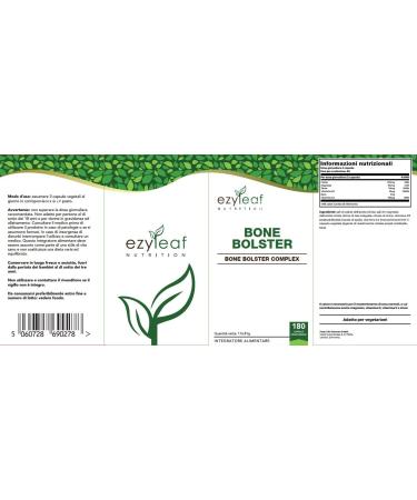 Ezyleaf Bone Supplement | Calcium Magnesium Zinc Vitamin D3 Boron Vitamin K2 MK7 | 180 Bone Bolster Capsules for Bone Health with Calcium Citrate | Gluten Free Non-GMO ISO UK Certified - Buy Online on GoSupps.com