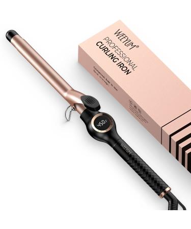 Curling Iron 3/4 Inch Barrel, Long Barrel Curling Wand for Hair, Ceramic Tourmaline Hair Curling Iron Dual Voltage