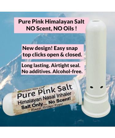 Urban ReLeaf Pure Pink Salt Himalayan Aromatherapy Nasal Inhalers - Set of 2 - 100% Natural Breathe Fresh Solution - Made in USA - Pocket Size - Buy Online on GoSupps.com